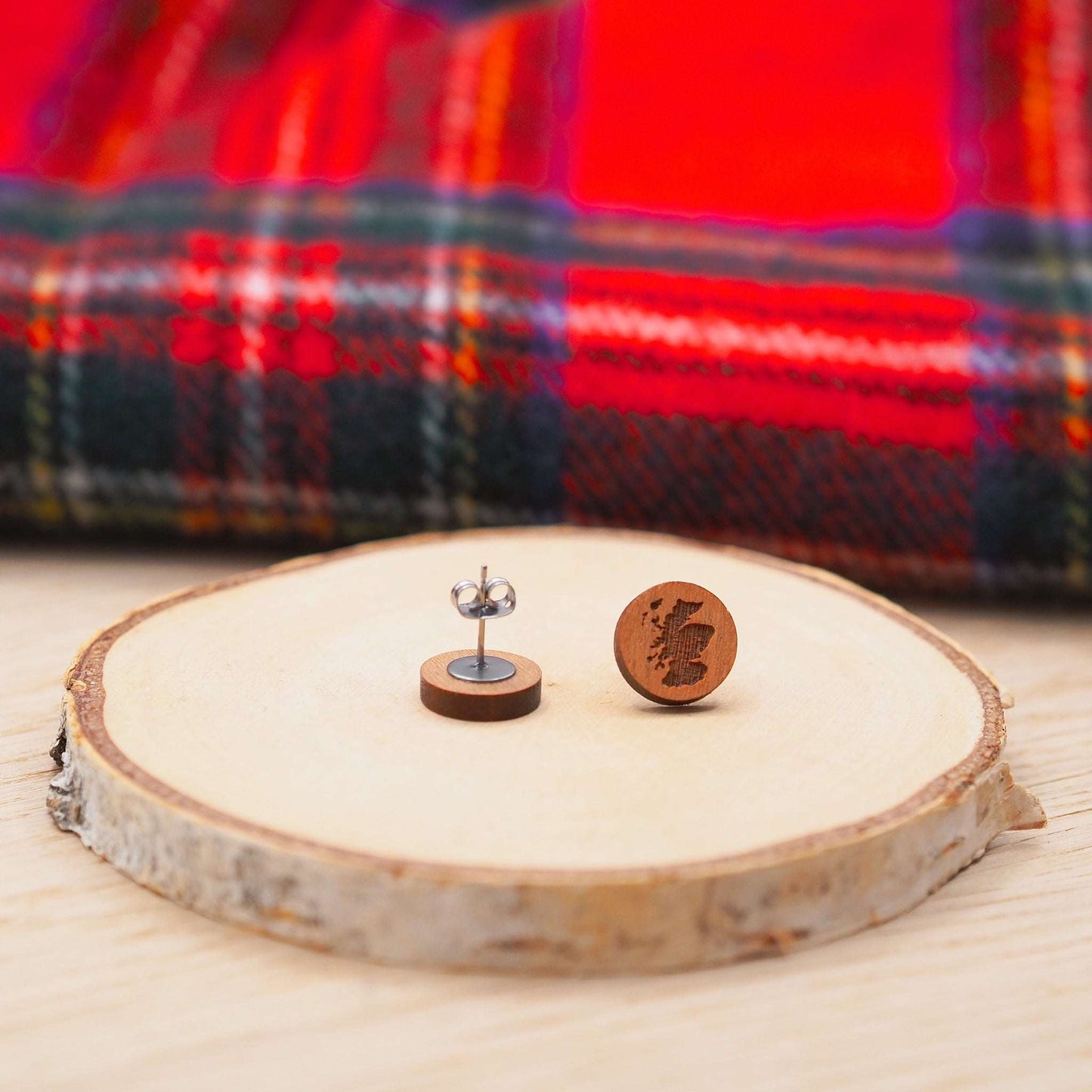 Show your Scottish pride with our Scotland map stud earrings