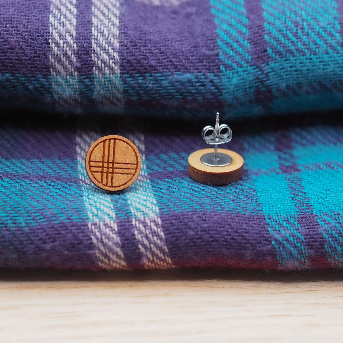 Release your inner Scot with our Tartan inspired stud earrings