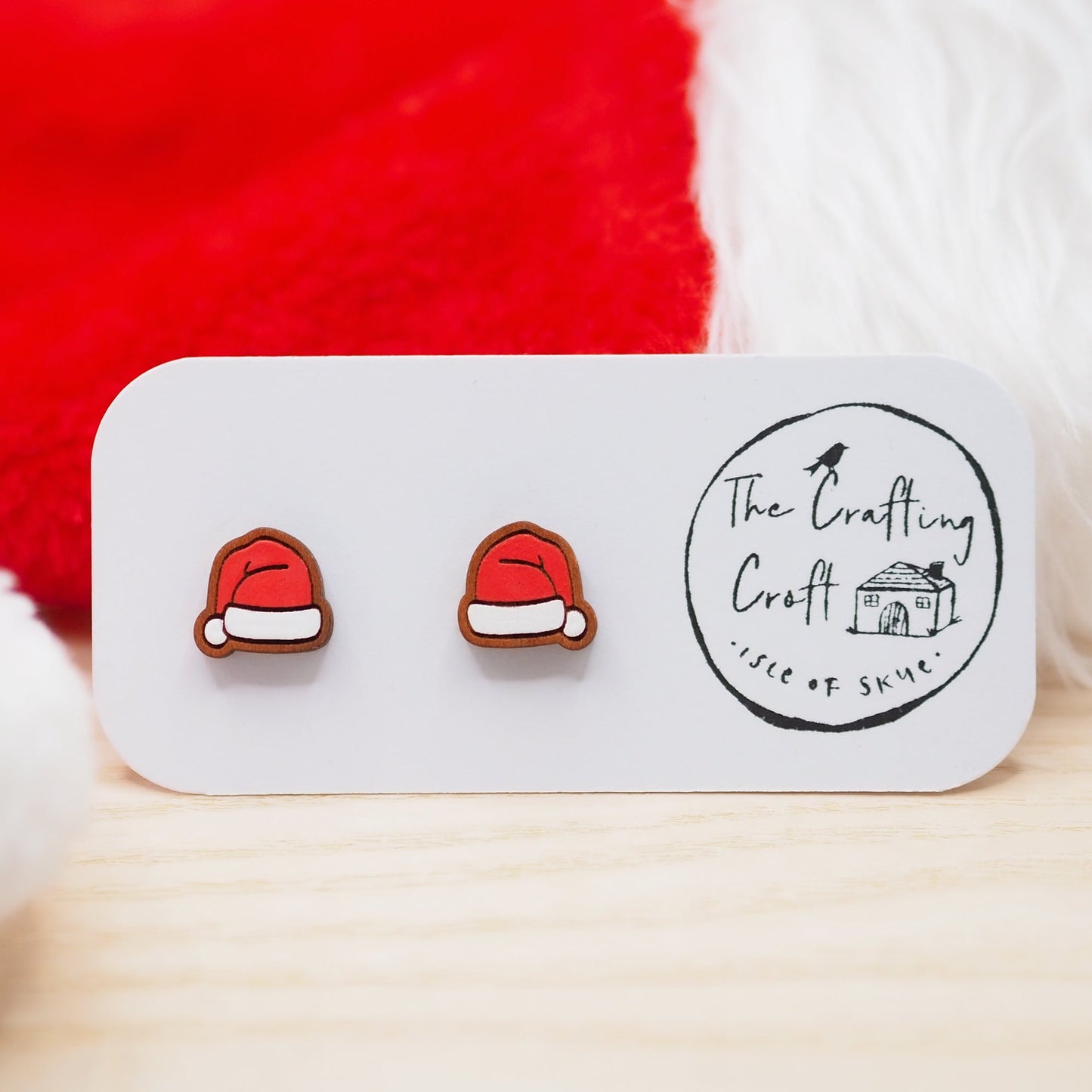 Santa hat studs