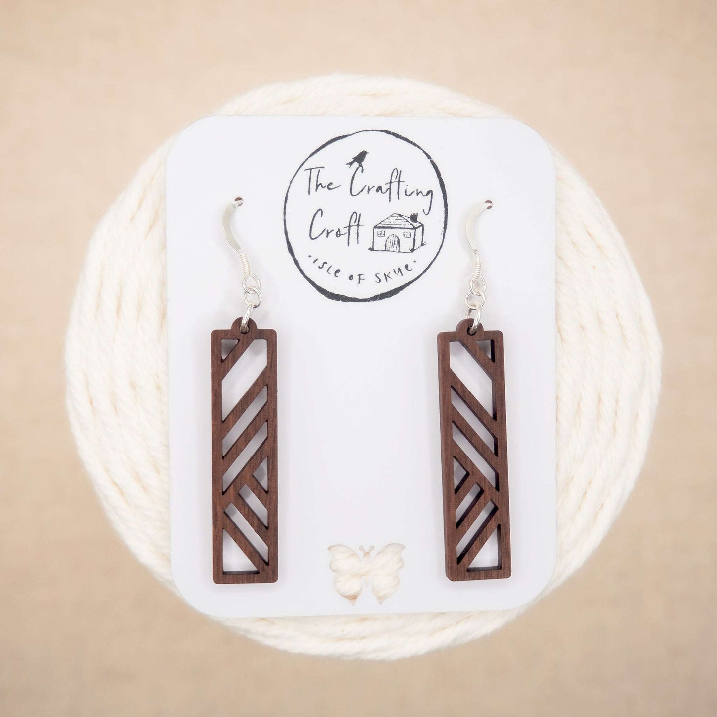 Geometric stripe drop earrings for that someone special