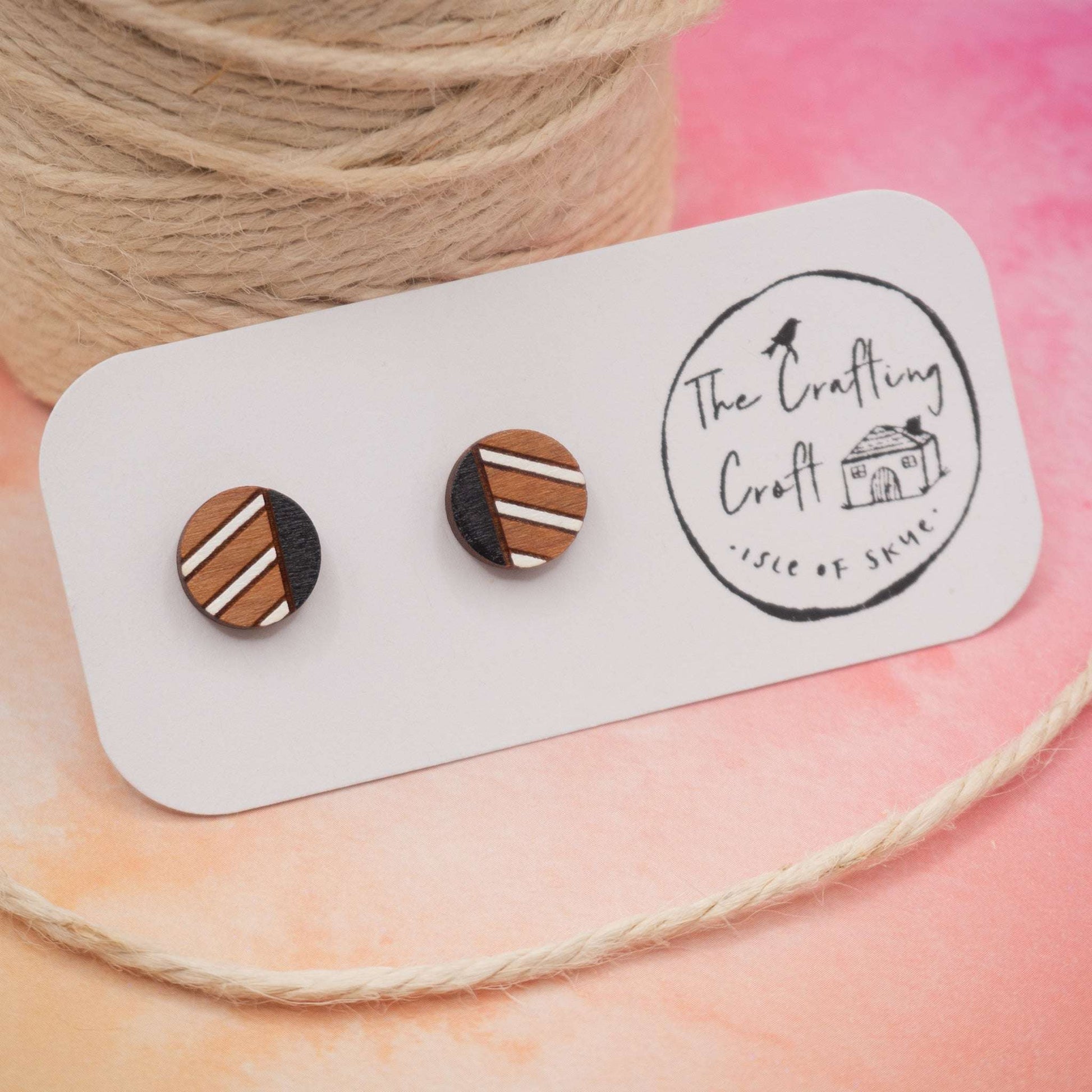 Monochrome geometric painted stud earrings be different