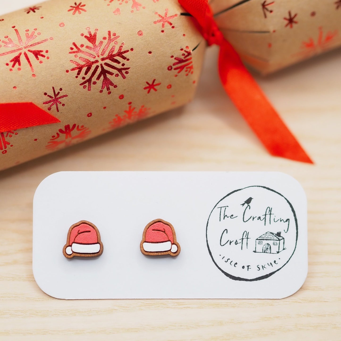 Santa hat studs