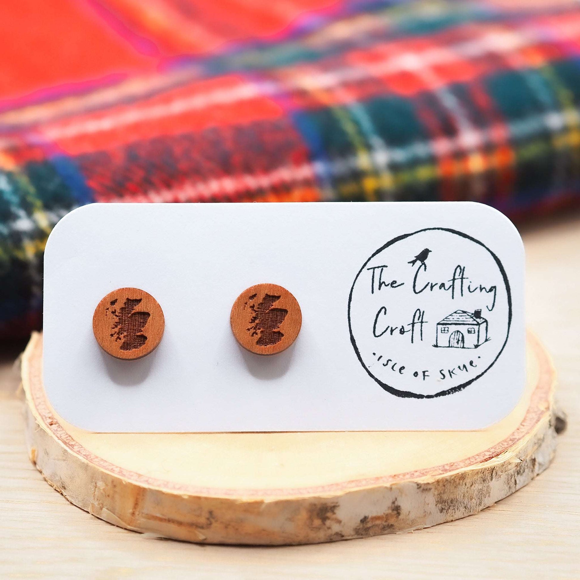 Love Scotland love our Scotland map stud earrings