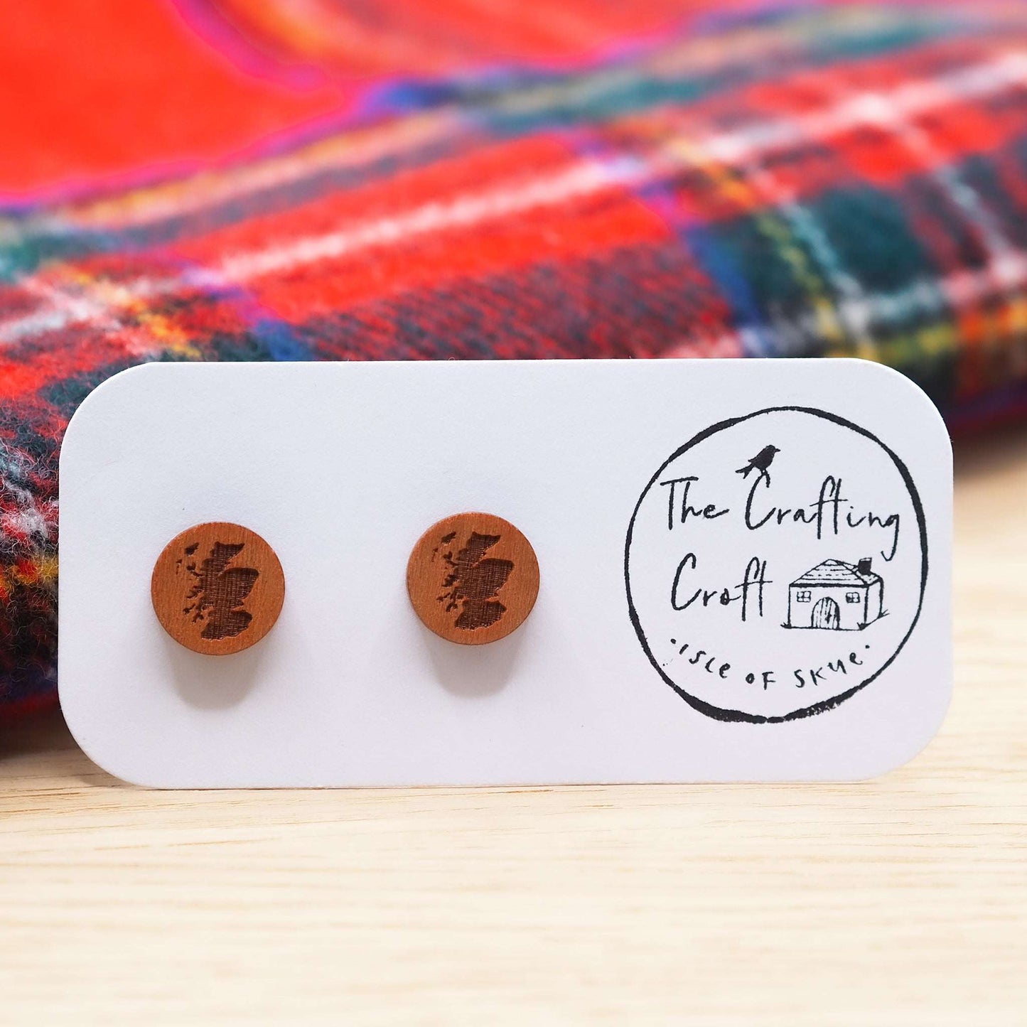 Release your inner Scot with our Scotland map stud earrings