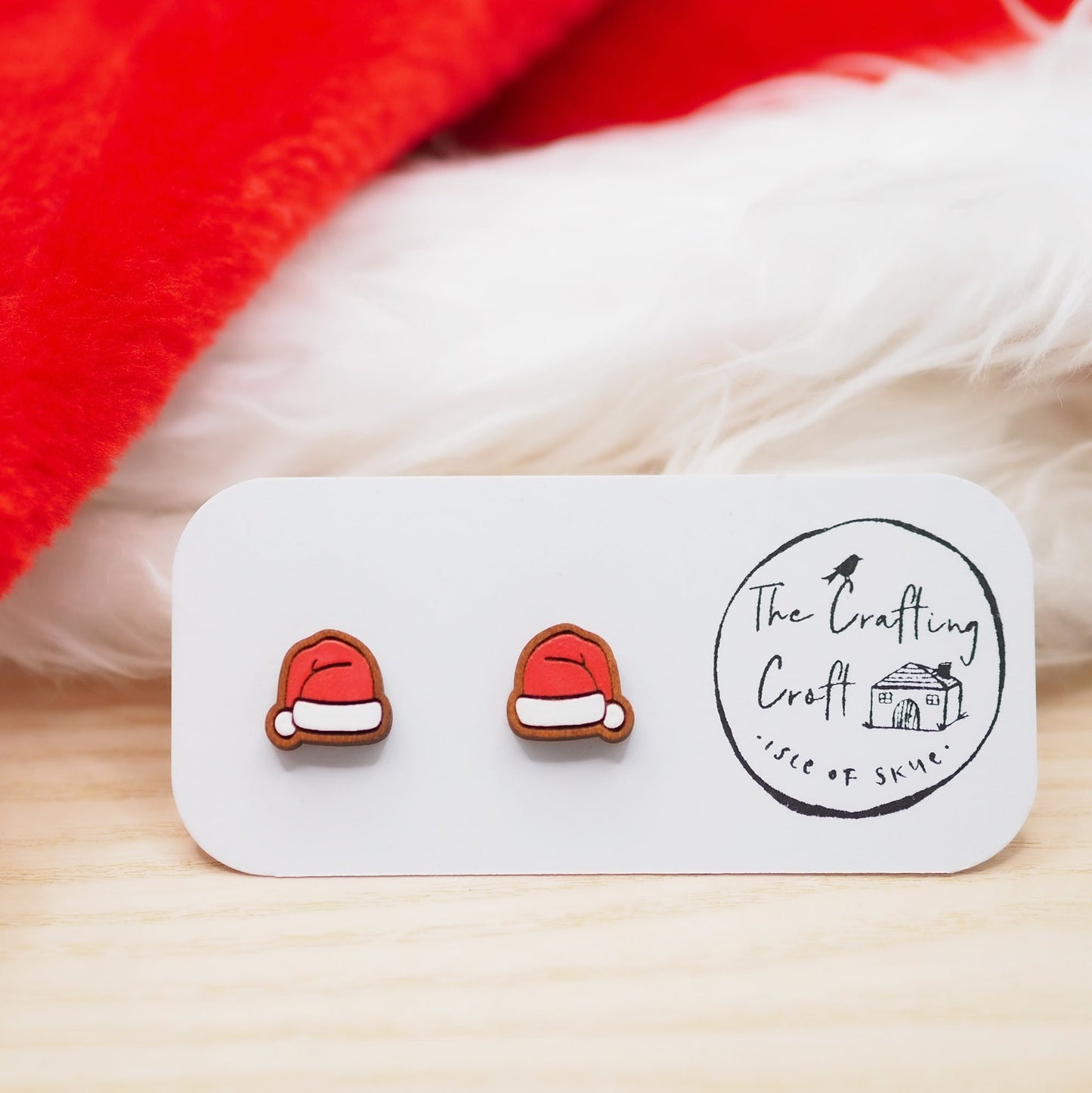 Santa hat studs