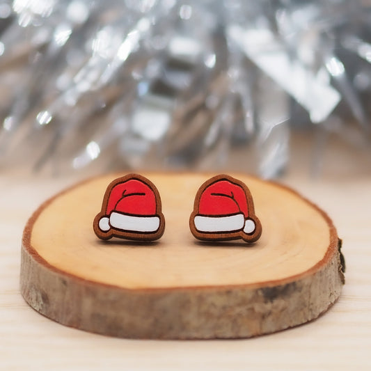 Santa hat studs