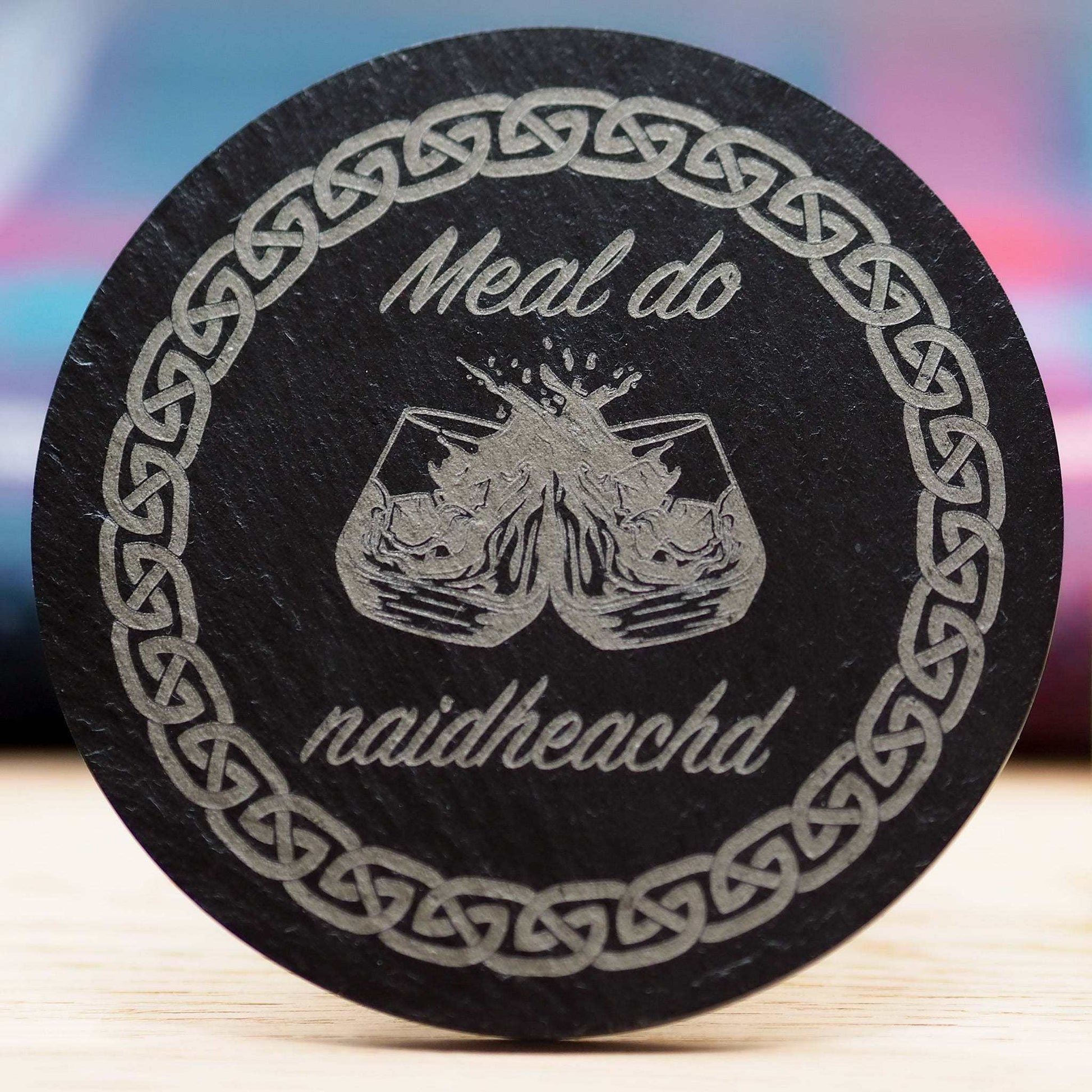 gaelic congratulations slate coaster, celebrate in style Slàinte Mhath