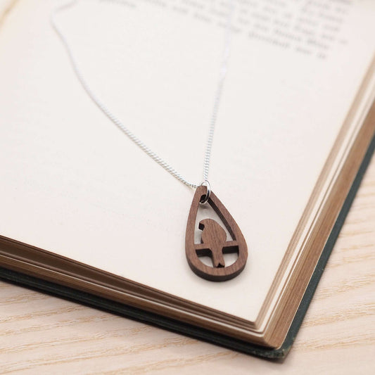 Bird teardrop necklace 