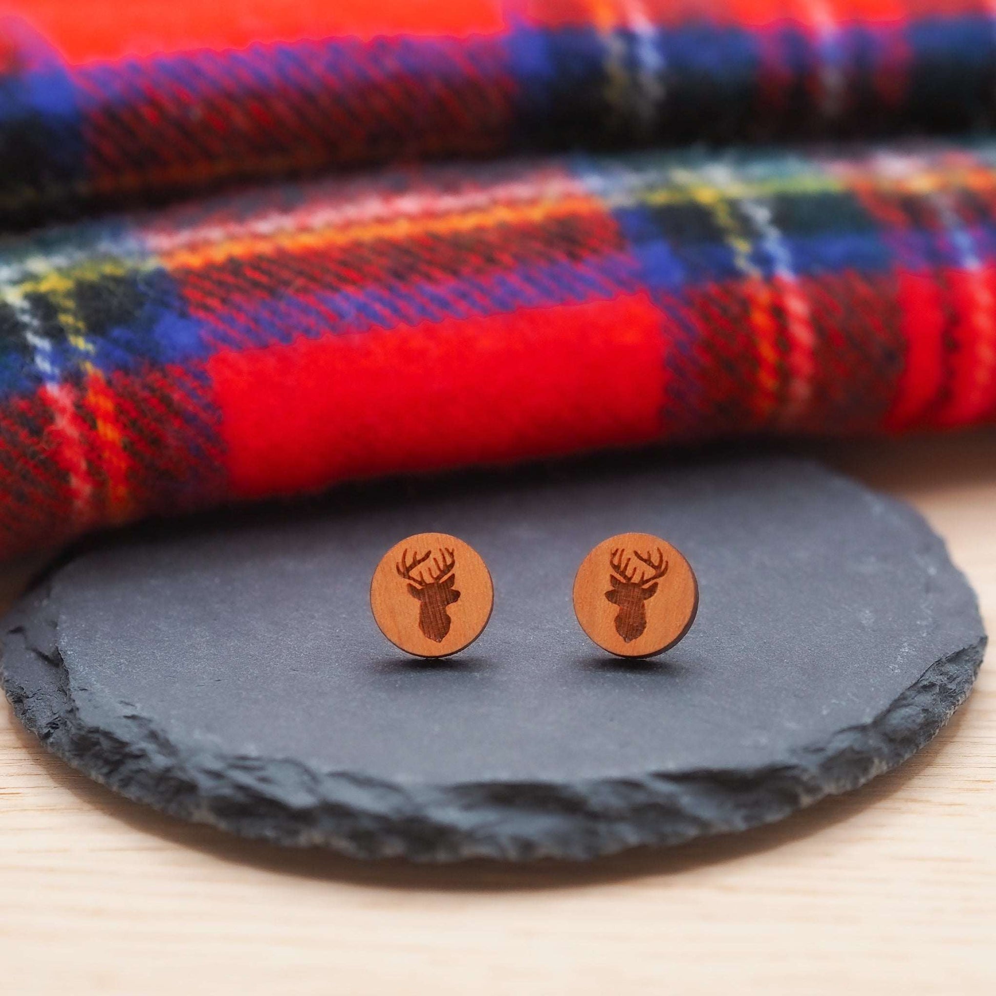 Highlands inspired Stag head stud earrings