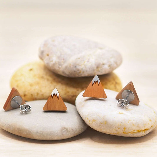 Mountain stud earrings perfect gift for hillwalkers.