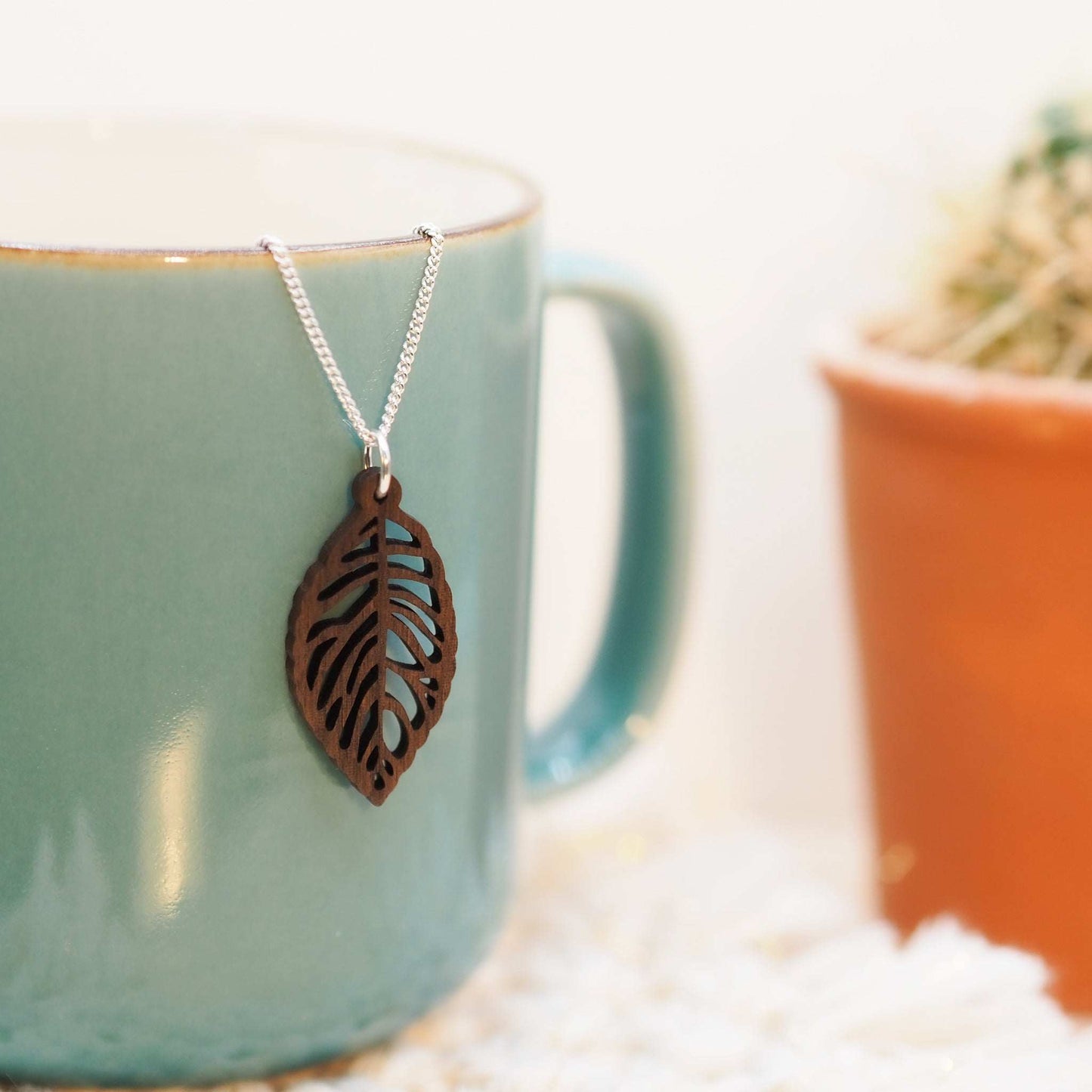 For all nature lovers and tree huggers our leaf skeleton necklace.