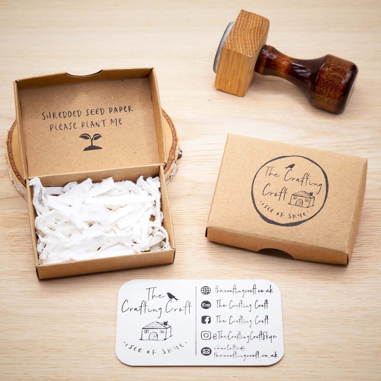 Eco-friendly packaging for our Stags head wooden cufflinks